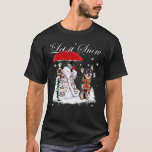T-shirt Chihuahua Père Noël Chien Noël Snowman Xmas Pajama