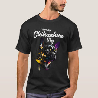 T-shirt Chihuahua Pug Puggy Pug Pugly Mops chien pour le m