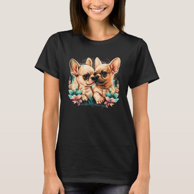 T-shirt Chihuahua Puppys  Cute Dogs Little Love Heart 6 (Devant)