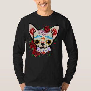 T-shirt Chihuahua Skulls Day Of Dead Sugar Skull Chien H