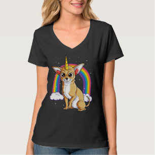 T-shirt Chihuahua Unicorn Arc En Ciel Pour Hommes Femmes G