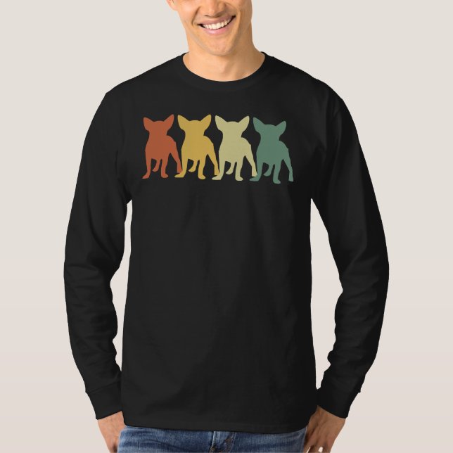 T-shirt Chihuahua Vintage Retro (Devant)