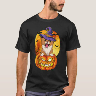 T-shirt Chihuahua Witch Pumpkin Halloween Dog