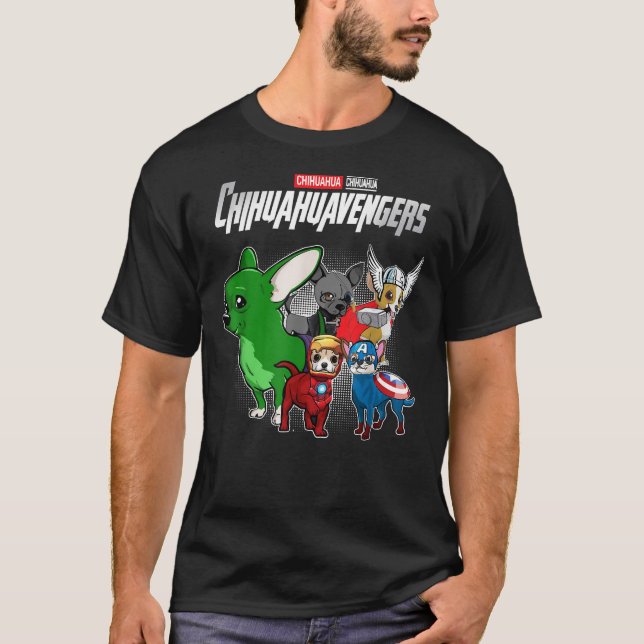 T-shirt Chihuahuavengers Funny Chihuahua (Devant)