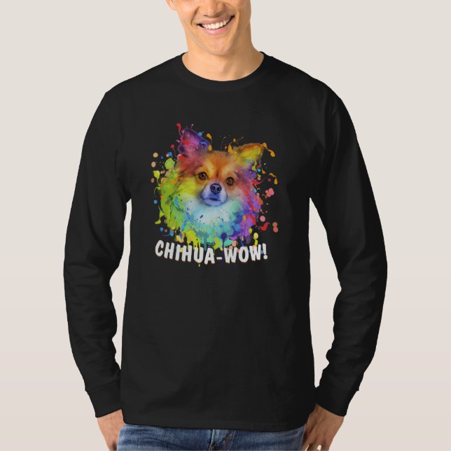 T-shirt Chihuawow Animal Pun Chihuahua Animal Meme Chiwawa (Devant)