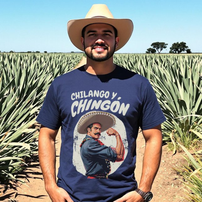 T-shirt Chilango y Chingón Mexicano Spanish Retro (Chilango y Chingón Mexicano Spanish Retro T-Shirt.)