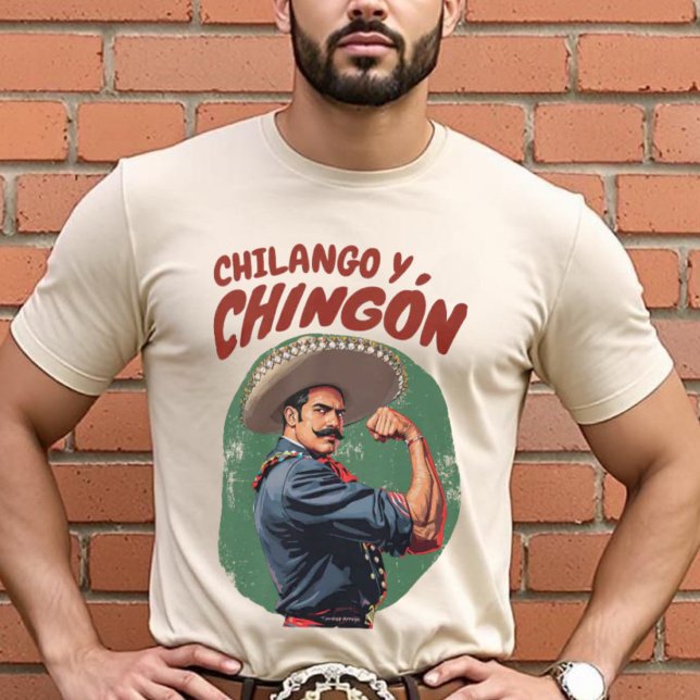 T-shirt Chilango y Chingón Mexicano Vintage espagnol (Chilango y Chingón Mexicano Spanish Vintage T-Shirt.)