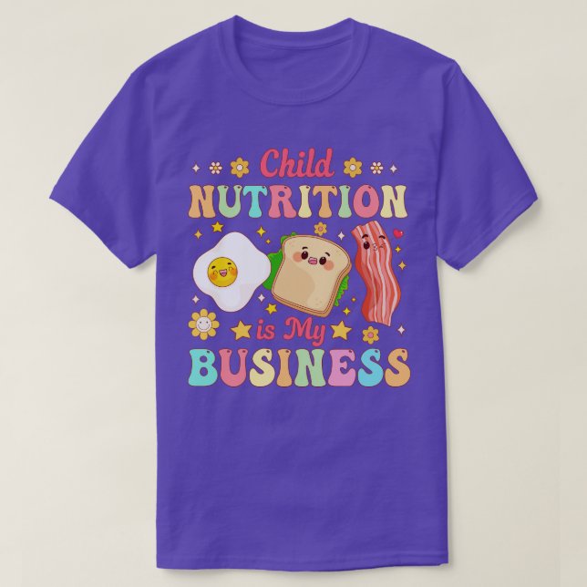 T-shirt Child Nutrition is My Business Lunch Lady Cafeteri (Design devant)