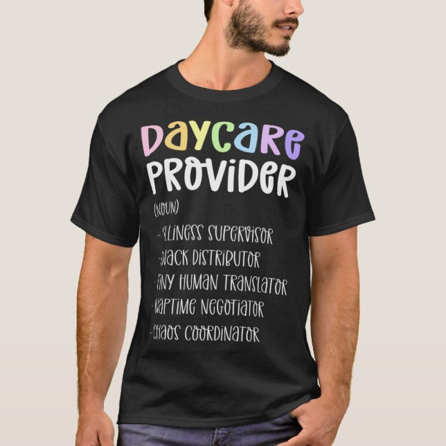 T-shirt Childcare Appreciation Definition Daycare Provider (Devant)