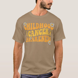 T-shirt Childhood Cancer Awareness Costume Retro Groovy Su