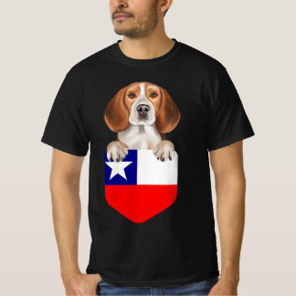 T-shirt Chile Flag Beagle Dog In Pocket T-Shirt|Halloween