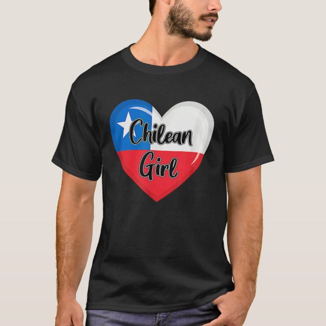 T-shirt Chile Flag  for Women Chilean Girl (Devant)