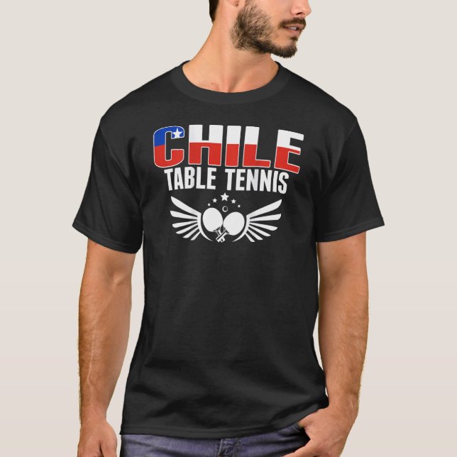T-shirt Chile Ping Pong     Chilean Table Tennis Team Supp (Devant)