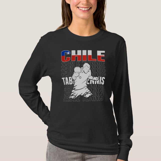 T-shirt Chile Table Tennis   Support Chilean Ping Pong Tea (Devant)