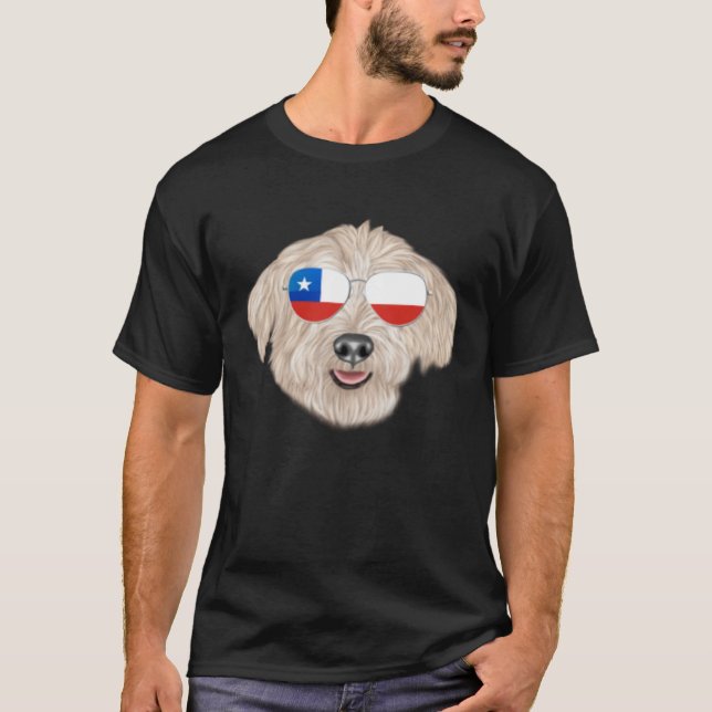 T-shirt Chilean Flag Glen of Imaal Terrier Dog Chile Pocke (Devant)