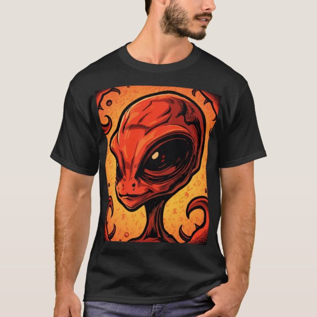 T-shirt Chili Alien – Spicy Funny Food Art (Devant)