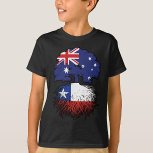 T-shirt Chili Chili Australie Australie drapeau des racine