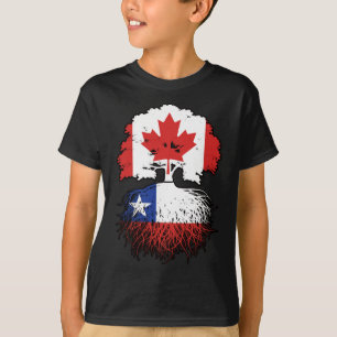 T-shirt Chili Chilien Canada Drapeau des racines d'arbres