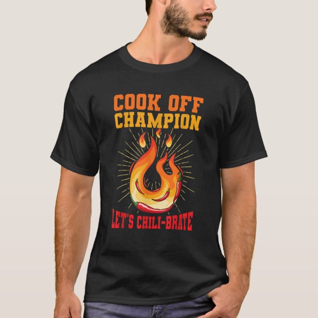 T-shirt Chili Cook Off Cote pour un Champion du Chili Cook (Devant)