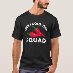 T-shirt Chili Cook Off Squad Chili Concours Avec Red Peppe