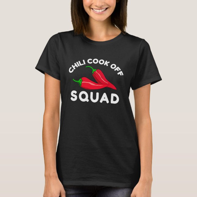 T-shirt Chili Cook Off Squad Chili Contest With Red Pepper (Devant)