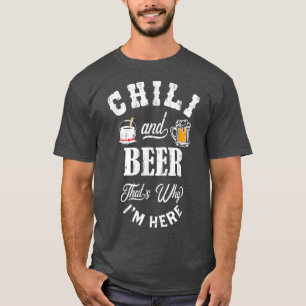 T-shirt Chili Cookoff Funny Chili Et Bière 