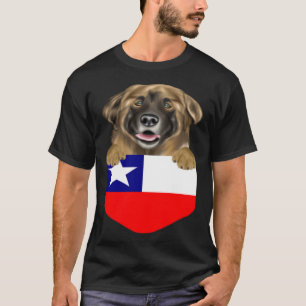T-shirt Chili Drapeau Léonberger Chien Dans Une Poche