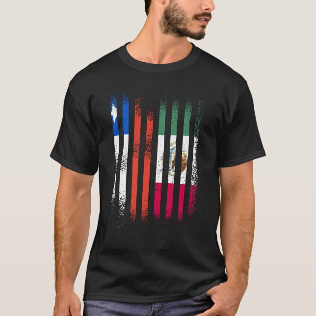 T-shirt Chili Drapeau Mexique Pays Cultivé Drapeaux Pays S (Devant)
