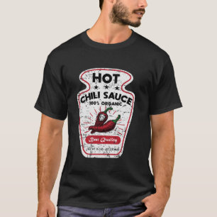 T-shirt Chili épicé vintage Chaud Sauce Costume Drôle Hall