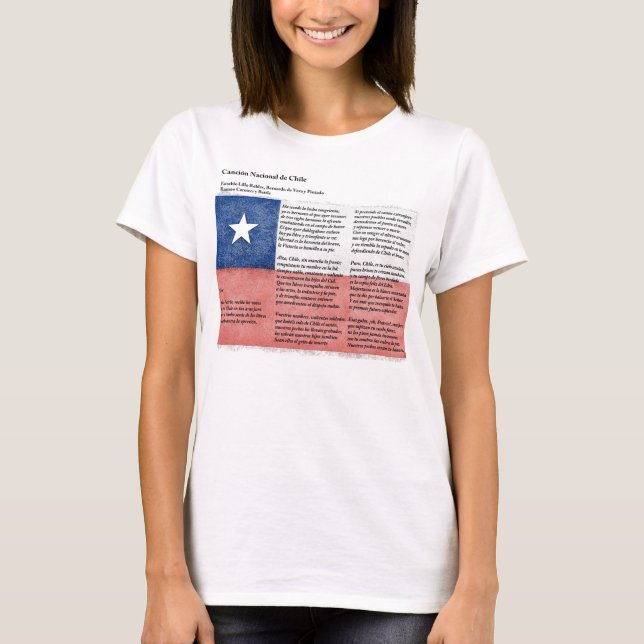 T-shirt Chili - Himno Nacional de Chile (Devant)