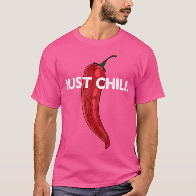 T-shirt Chili Joie épicé Nourriture Lover Pun amusant Vint (Devant)