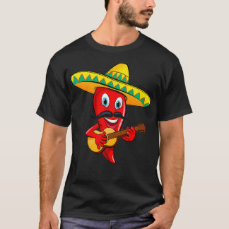 T-shirt Chili mexicain Mariachi Guitare Musicien Premium