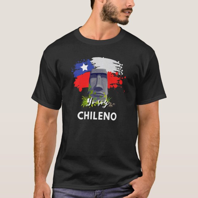 T-shirt Chili Mois du patrimoine hispanique Moaï Yo Soy Ch (Devant)