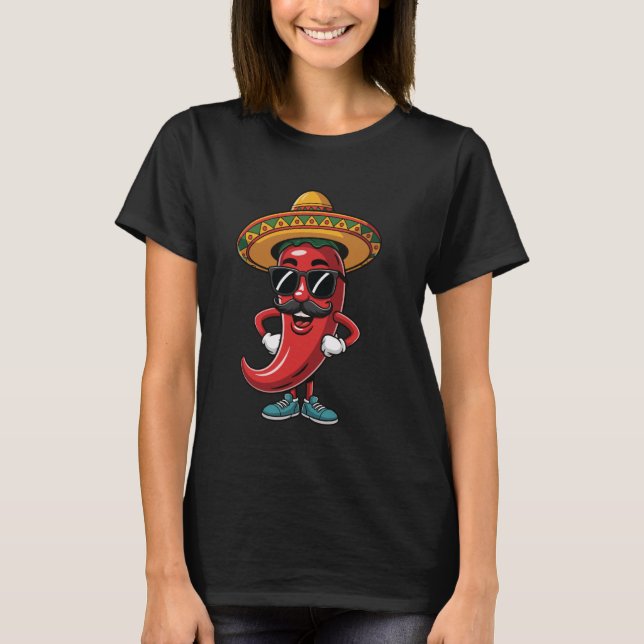 T-shirt Chili Pepper Cinco De Mayo Spicy (Devant)