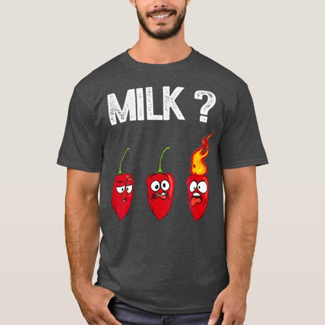 T-shirt Chili Pepper Hot Habanero Sauce Milk (Devant)