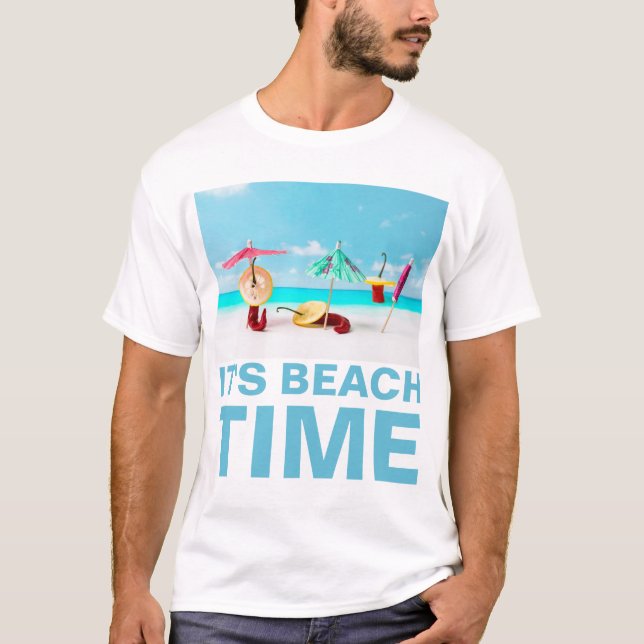 T-shirt Chili Peppers Beach Time Funny personnalisable (Devant)