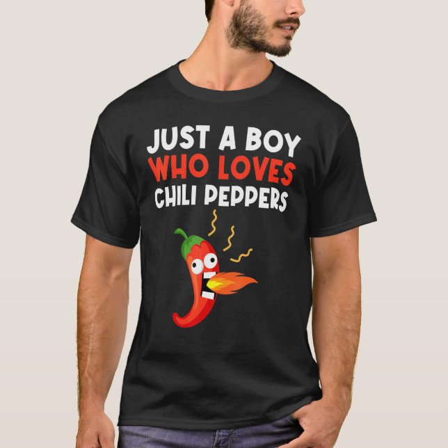 T-shirt Chili Poivre Pour Garçons Enfants Épicé Habanero C (Devant)