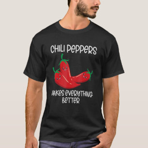 T-shirt Chili Poivrons Rouge épicé poivron Manger Mexicain
