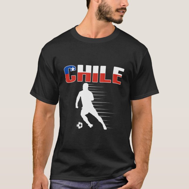 T-shirt Chili Soccer Jersey Soutien Équipe Chilienne De Fo (Devant)