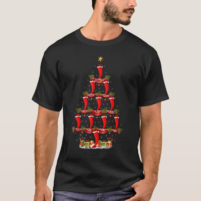 T-shirt Chili Vegetable Xmas Holiday Santa Chili Christmas (Devant)