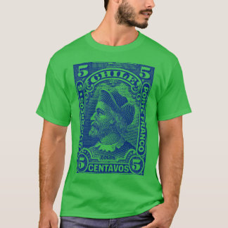 T-shirt Chili vintage Design de timbres Poscènes chiliens