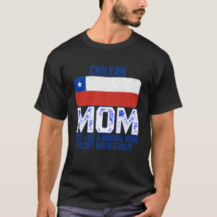 T-shirt Chilienne vintage Maman Chili Drapeau pour la Fête