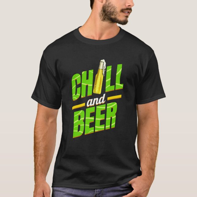 T-shirt Chill And Beer On St Patricks Day (Devant)