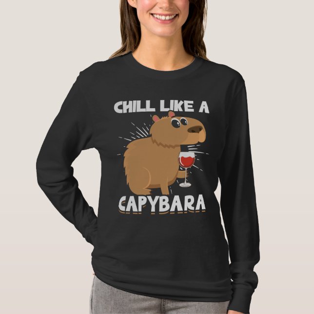 T-shirt Chill Capybara Cute Amant Animal (Devant)