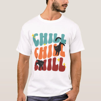 T-shirt Chill Chill 😺 Chill Chill - Chat noir esthétique