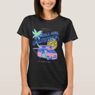 T-shirt Chill Girl Summer Retro Van Design - California Vi