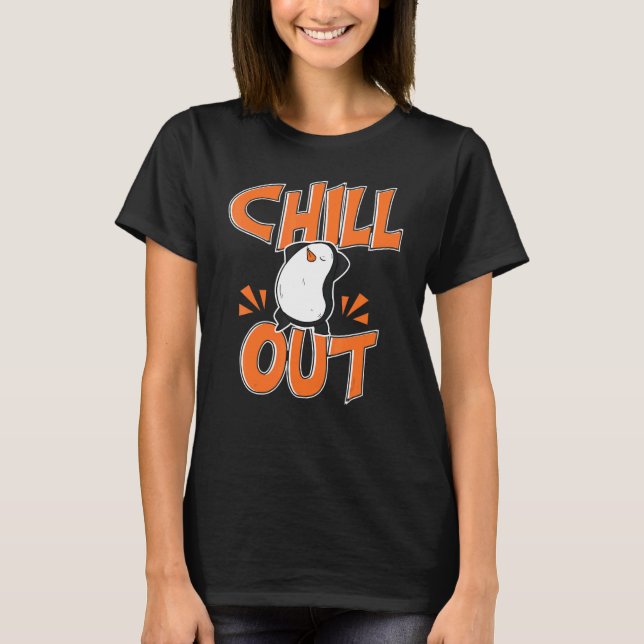 T-shirt Chill Out Femmes Hangout Pingouin Amour 1 (Devant)