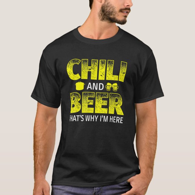 T-shirt Chilli Cook - Chili Et Bière - Chili Lover (Devant)