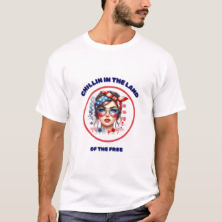 T-shirt "Chillin' au pays du design patriotique libre