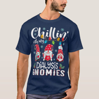 T-shirt Chillin avec ma dialyse Gnomies Noël Light Nurse